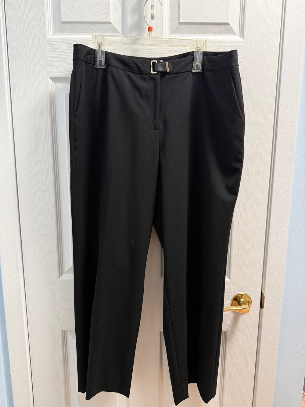 Calvin Klein Black Women's Straight-Leg Dress Trousers